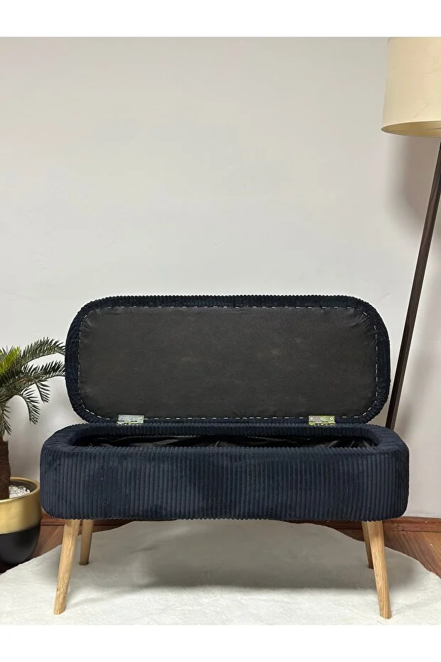 OSLO Babyface Turuncu Çok Amaçlı Sandıklı Dekoratif Bench Puf